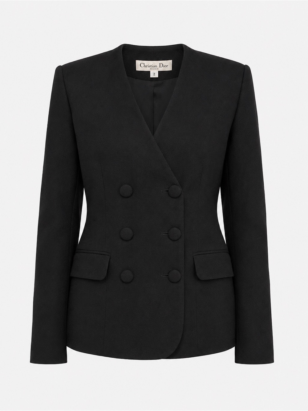 Christian Dior vintage black tailored blazer from the late 1980s early 1990s S